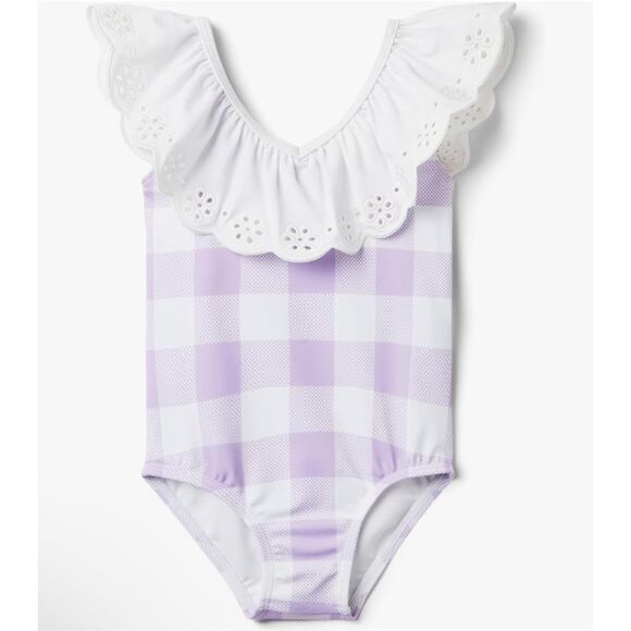 Janie and Jack Gingham One Piece Swim Size 12-18 Months